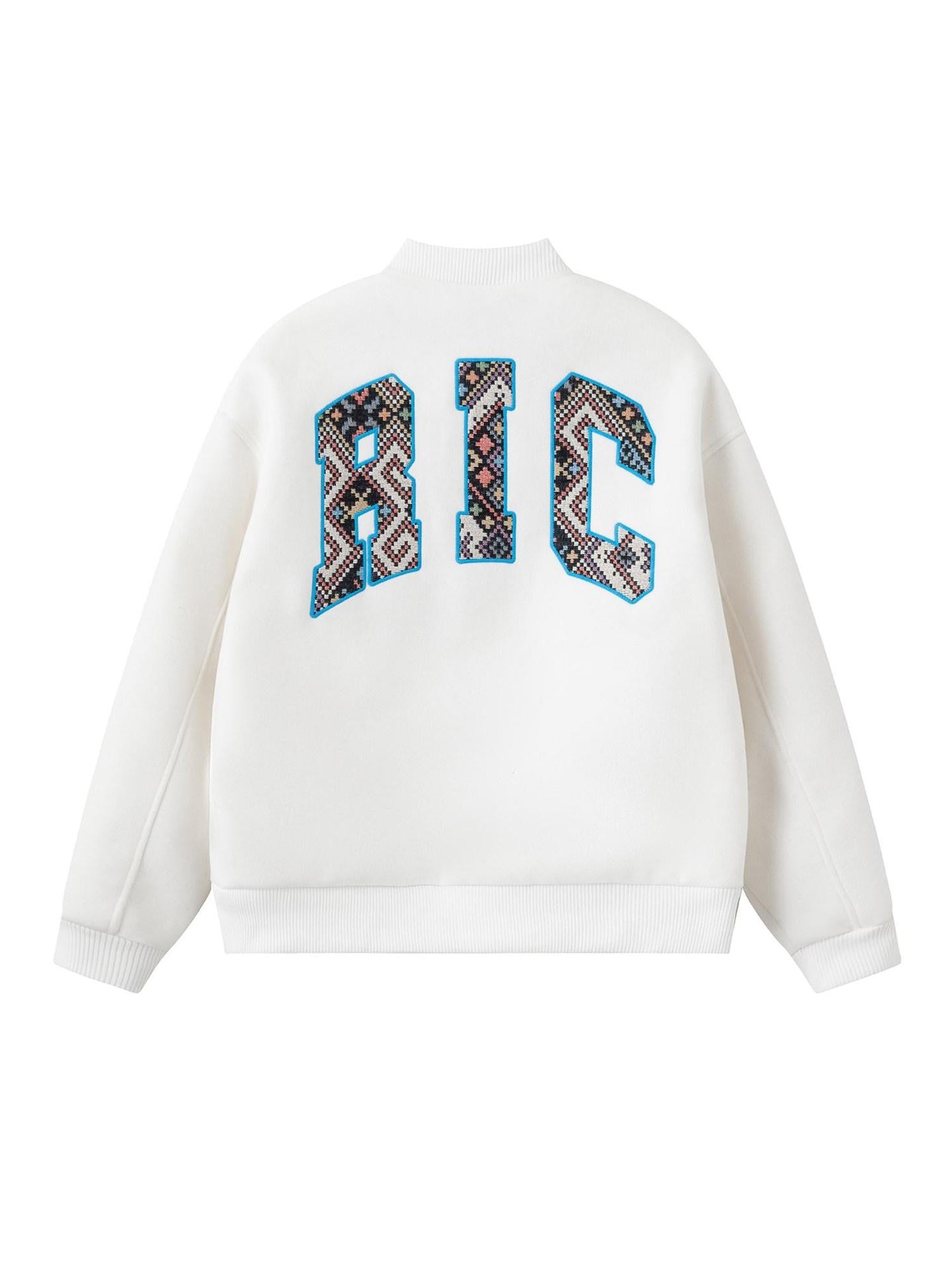 RickyisClown Black Ethnic American Baseball Loose Couple Oversized Men's Varsity Jackets