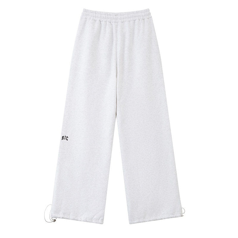 RickyisClown_Black_Gray_Basic_Logo_Thick_Street_Men's_Cotton_Blend_Sweatpants_MISSTT