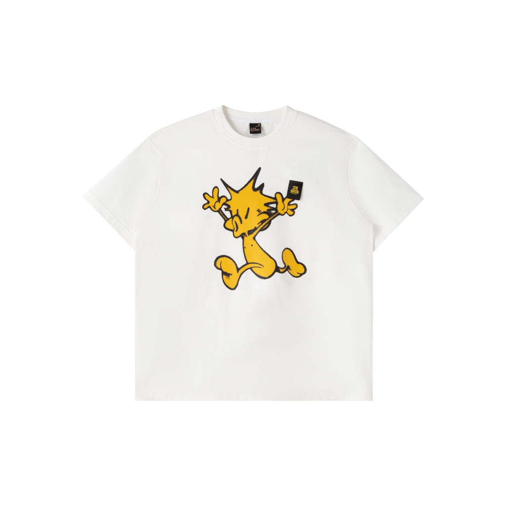 RickyisClown_Cartoon_Pineapple_Head_Letter_Print_Men's_Cotton_Blend_Short_Sleeve_T-shirts_MISSTT