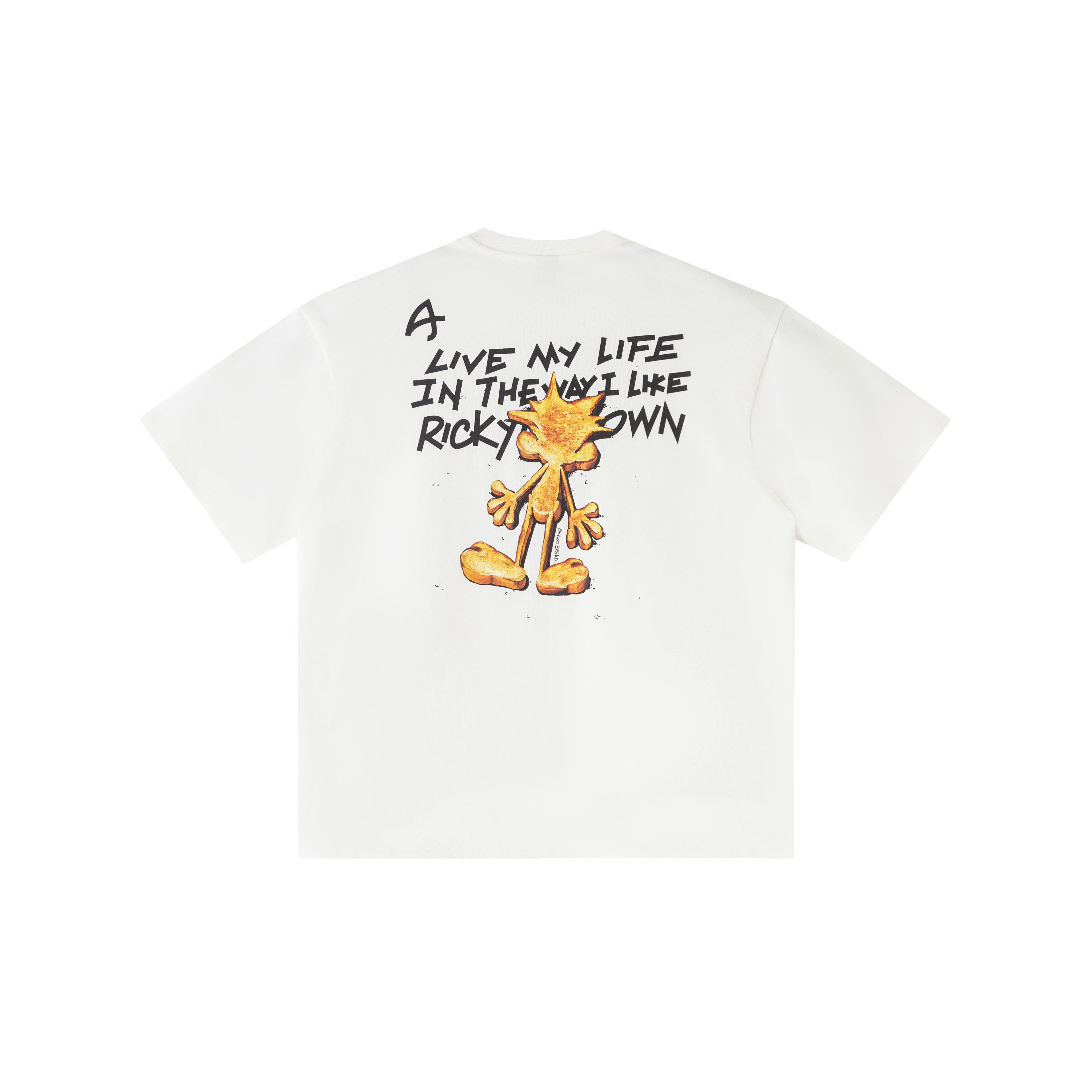RickyisClown_Cartoon_Pineapple_Playful_Embroidered_Loose_Fit_Men's_Short_Sleeve_T-shirts_MISSTT
