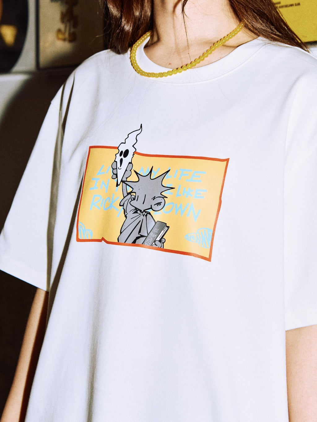 Cartoon Pineapple Print Cooling Men's Cotton Short Sleeve T-shirts