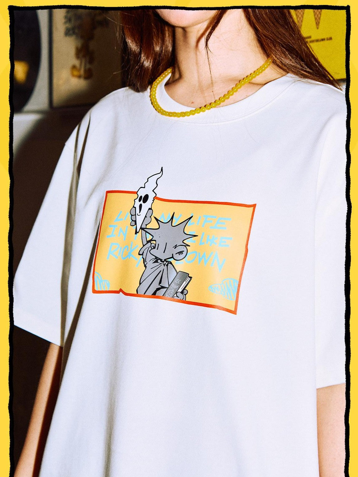 Cartoon Pineapple Print Cooling Men's Cotton Short Sleeve T-shirts