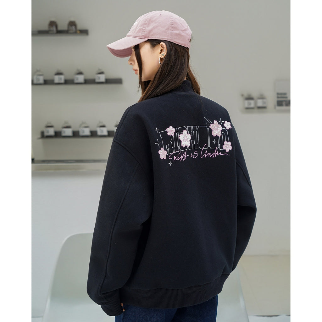 RickyisClown_Cherry_Blossom_Applique_Embroidery_Men's_Oversized_Loose_Fit_Baseball_Jerseys_MISSTT