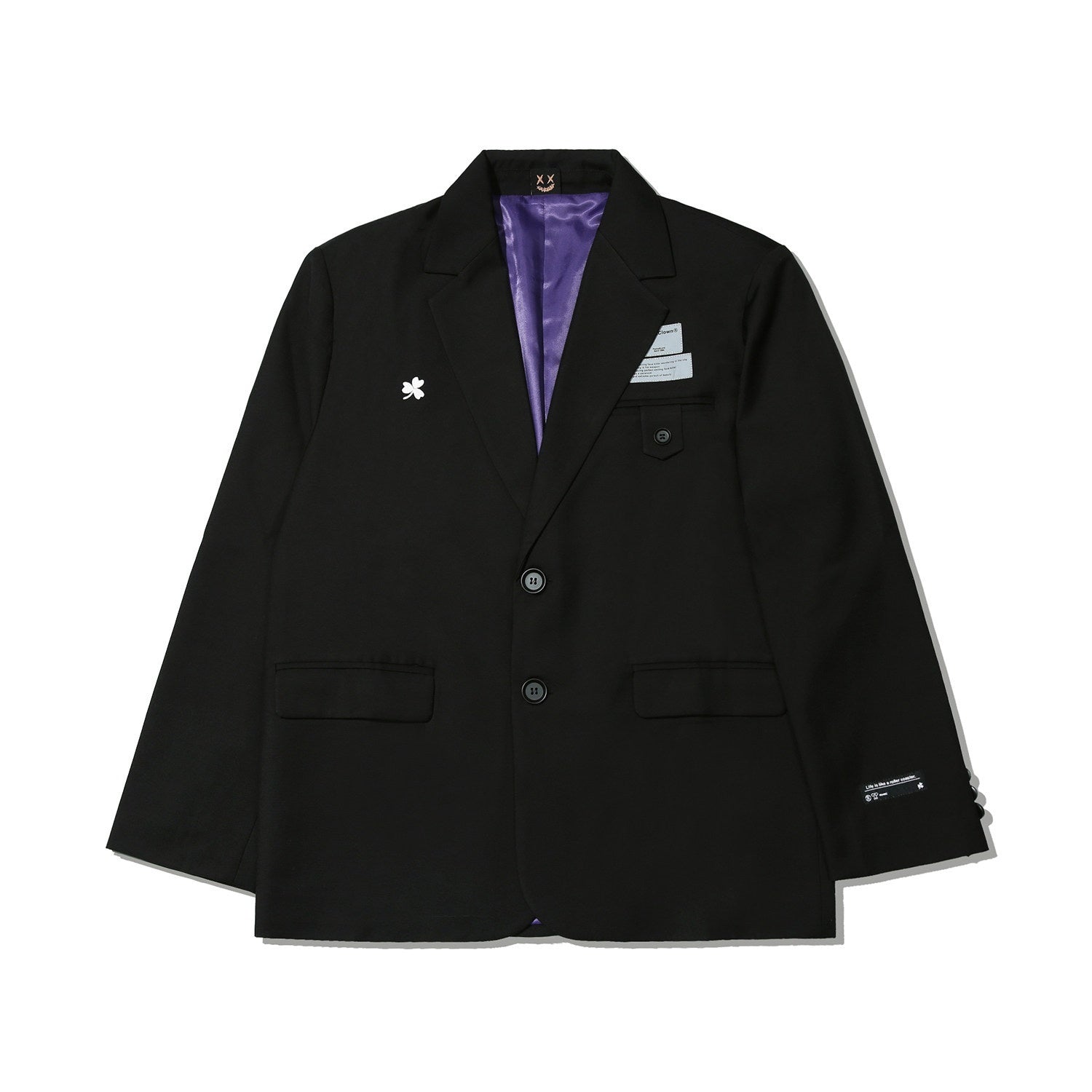 RickyisClown_Clown_Embroidery_Small_Flower_Reflective_Logo_Men's_Casual_Blazers_MISSTT