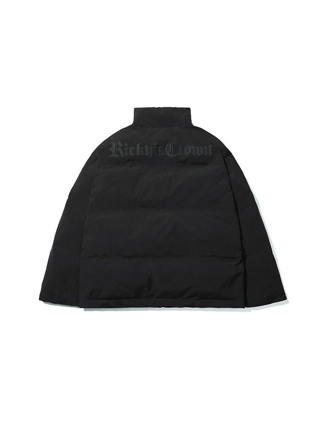 RickyisClown Clown Minimalist Gothic Font Print Men's Cotton Puffer Jackets