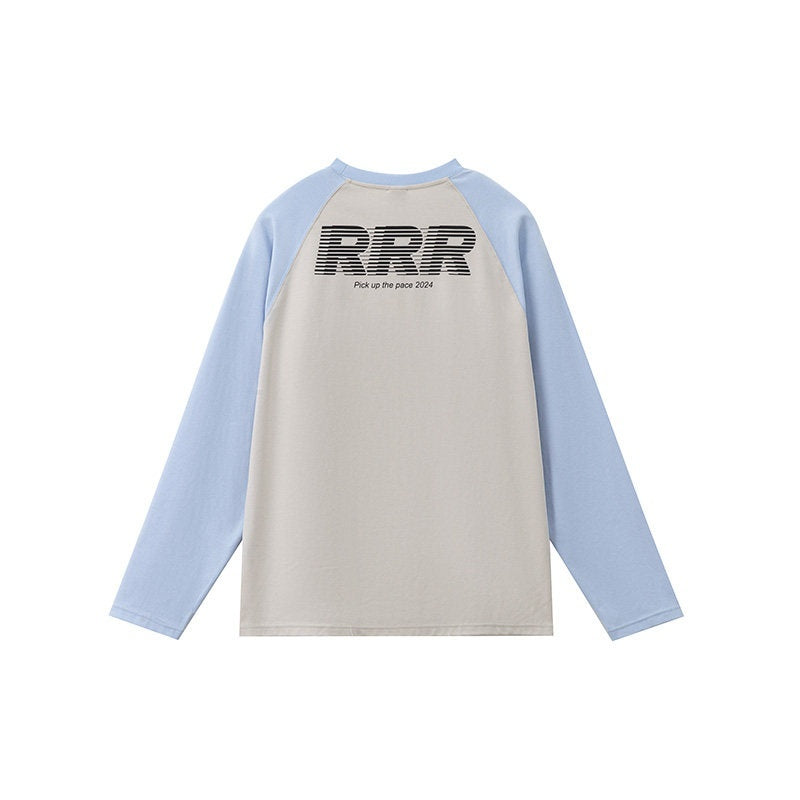 RickyisClown_Colorblock_Raglan_Crew_Neck_Loose_Casual_Men's_Long_Sleeve_T-shirts_MISSTT
