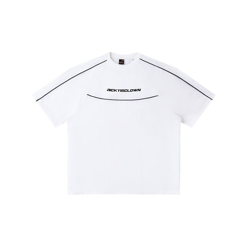 RickyisClown_Colorblock_Stripe_Patchwork_Men's_Cotton_Short_Sleeve_T-shirts_MISSTT