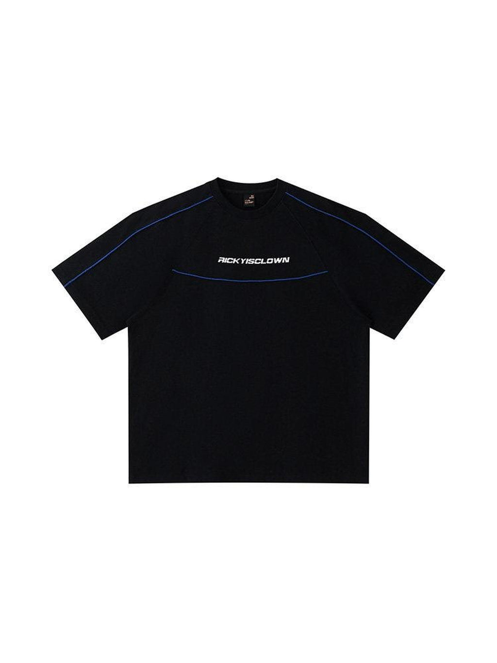 RickyisClown Colorblock Stripe Patchwork Men's Cotton Short Sleeve T-shirts