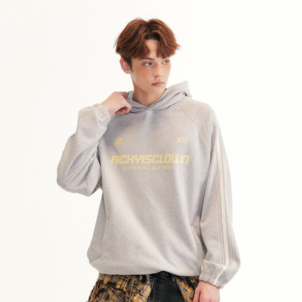 RickyisClown_Colorblock_Webbing_Chain_Embroidered_Hooded_Men's_Cotton_Blend_Pullover_Hoodies_MISSTT