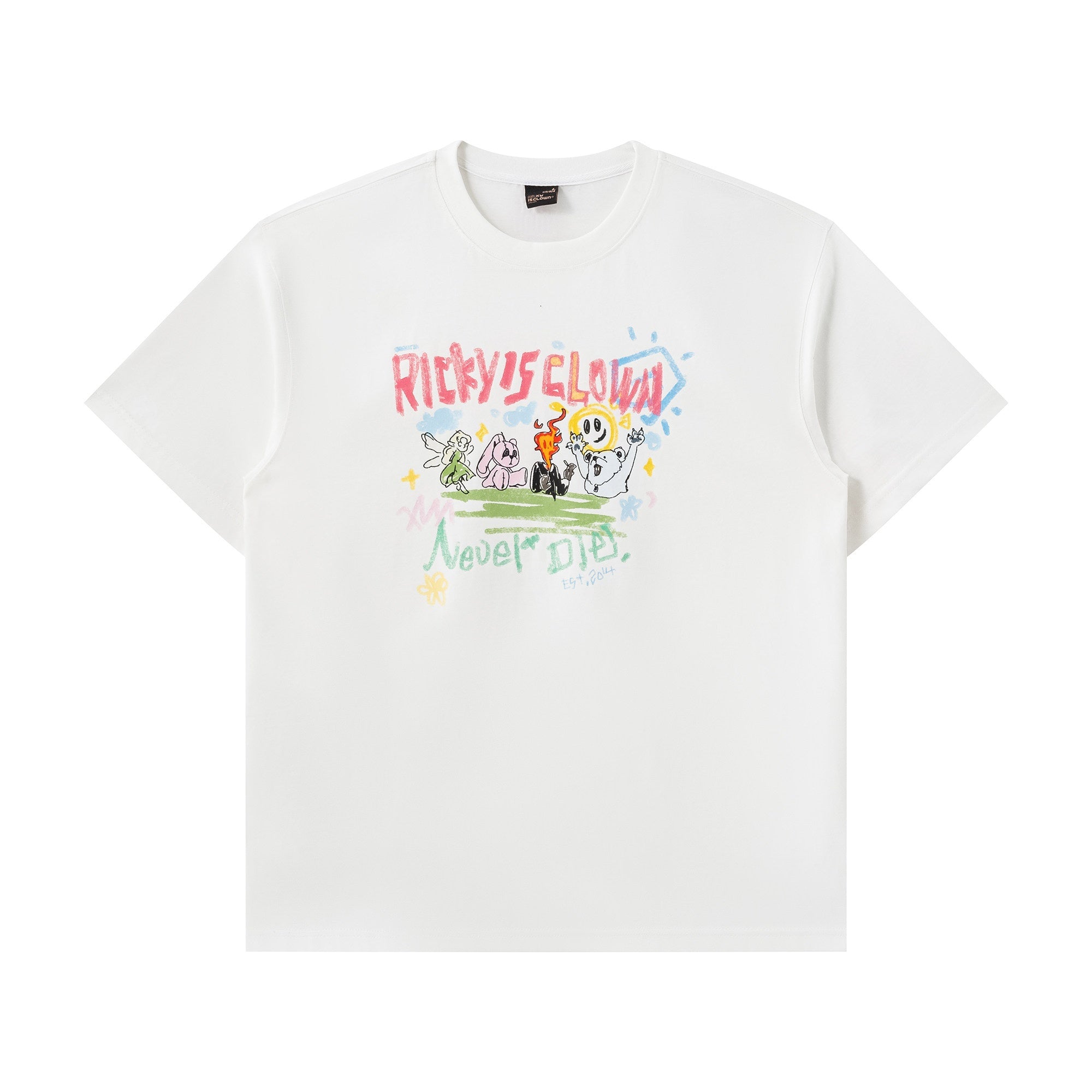 RickyisClown_Creative_Fun_Print_Loose_Fit_Men's_Cotton_Breathable_Short_Sleeve_T_Shirts_MISSTT