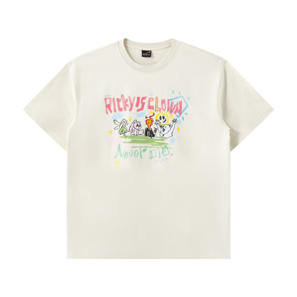 RickyisClown_Creative_Fun_Print_Loose_Fit_Men's_Cotton_Breathable_Short_Sleeve_T_Shirts_MISSTT