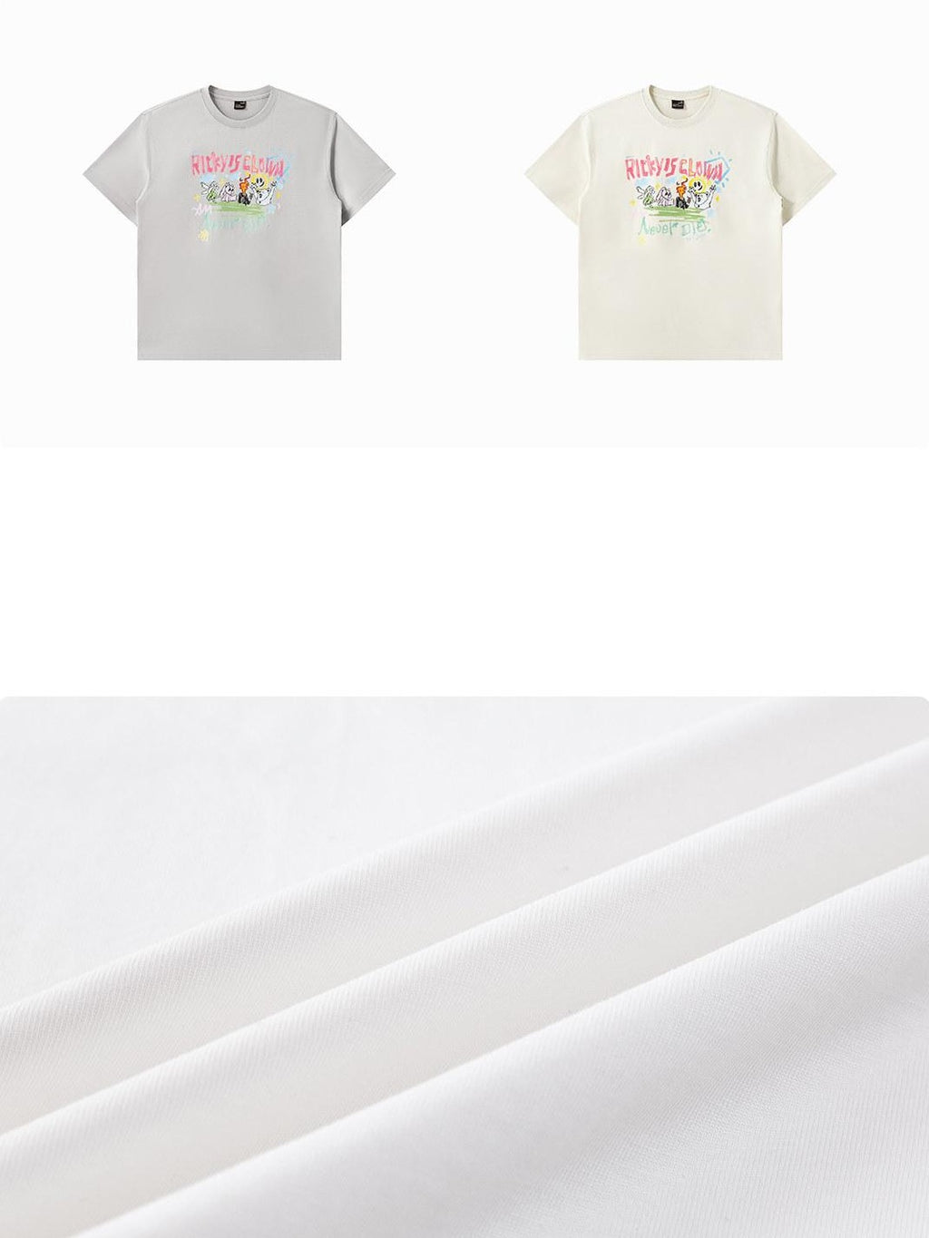 RickyisClown Creative Fun Print Loose Fit Men's Cotton Breathable Short Sleeve T Shirts