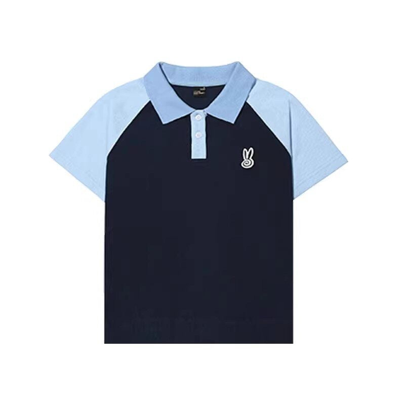 RickyisClown_Cropped_Swirl_Rabbit_Print_Raglan_Men's_Cotton_Blend_Classic_Polos_MISSTT