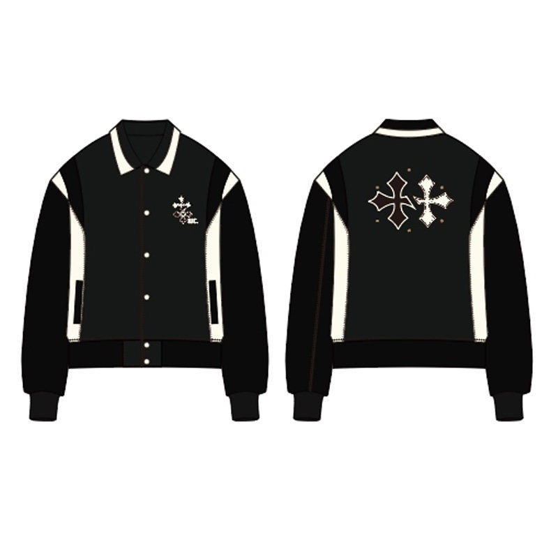 RickyisClown_Cross_Patch_Leather_Embroidered_Padded_Baseball_Men's_Polyester_Track_Jackets_MISSTT