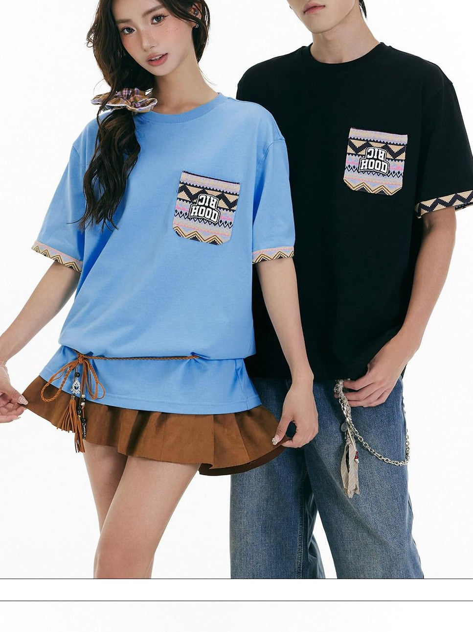 RickyisClown Ethnic Cooling Loose High Street Men's Short Sleeve T-shirts