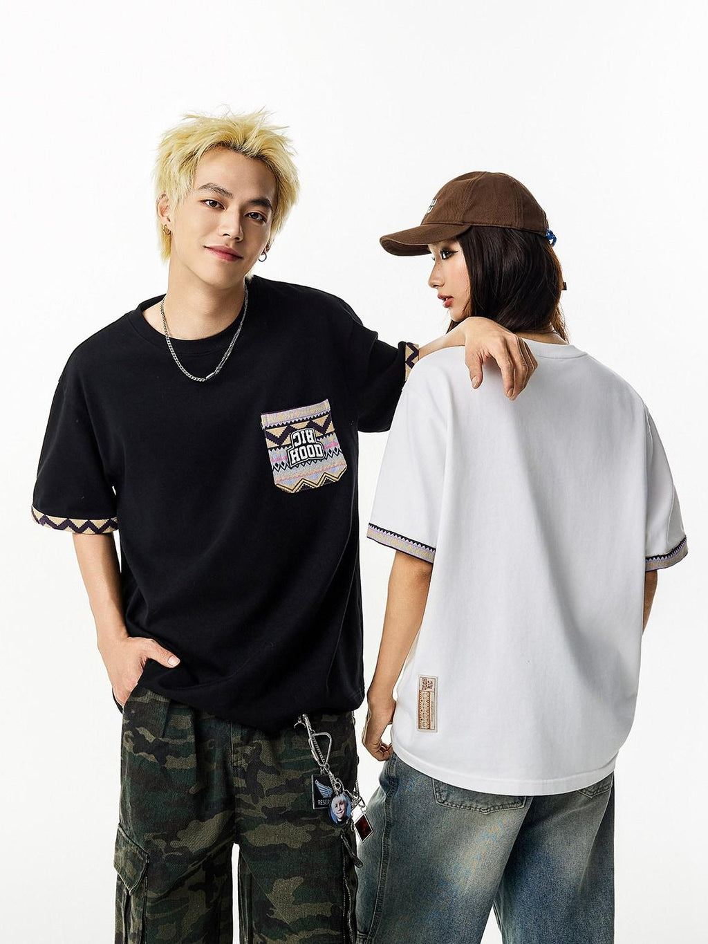 RickyisClown Ethnic Cooling Loose High Street Men's Short Sleeve T-shirts
