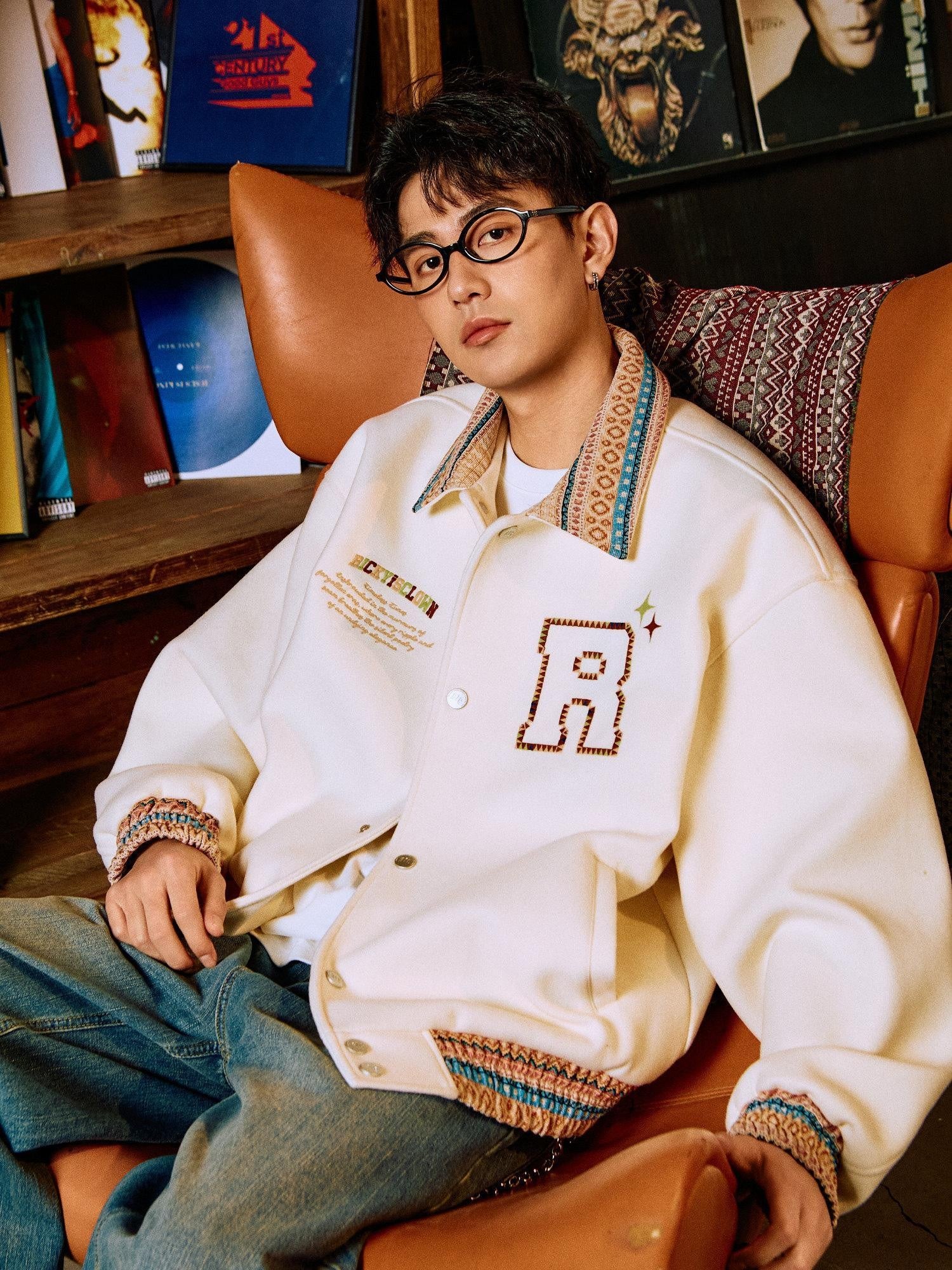 RickyisClown Ethnic Embroidered American Style Jacket Men's Baseball Jerseys
