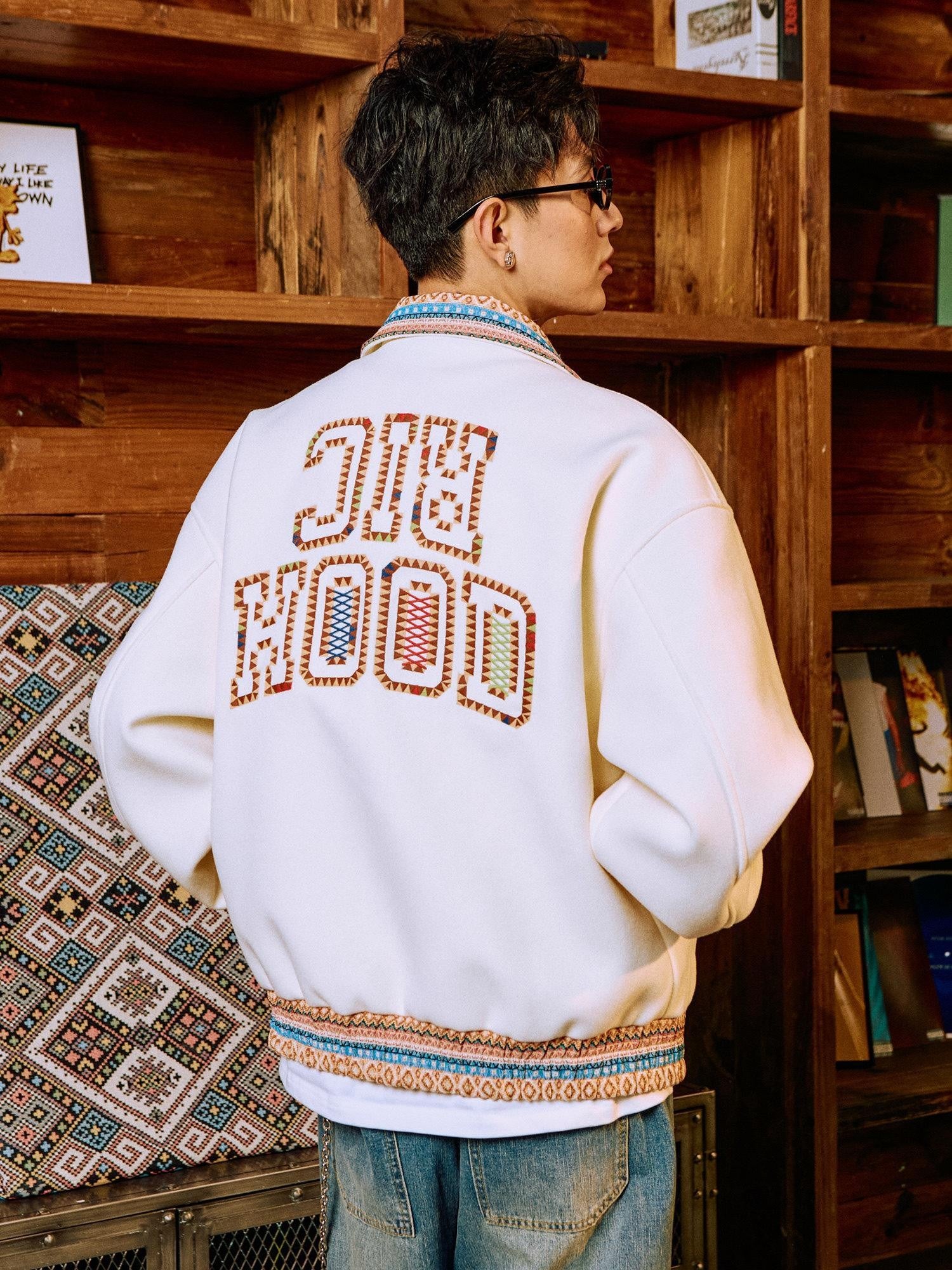 RickyisClown Ethnic Embroidered American Style Jacket Men's Baseball Jerseys