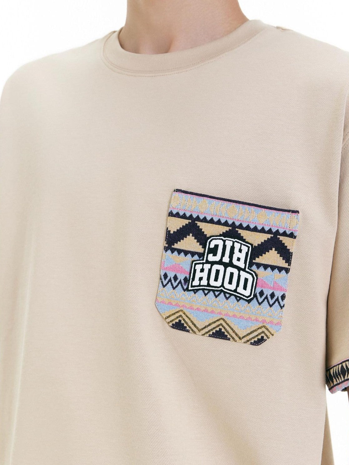 Ethnic Print Cooling Loose Fit High Street Men's Short Sleeve T-shirts