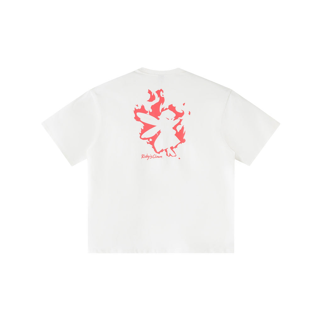 RickyisClown_Flame_Flower_Fairy_Cartoon_Print_Men's_Cotton_Short_Sleeve_T-shirts_MISSTT