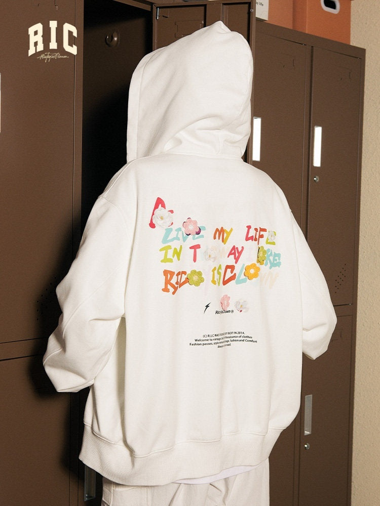 RickyisClown_Floral_Knit_Zip_Cardigan_Hooded_Men's_Cotton_Blend_Pullover_Hoodies_MISSTT