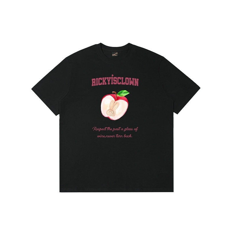 RickyisClown_Fruit_Print_Loose_Fit_Men's_100_Percent_Cotton_Short_Sleeve_T-shirts_MISSTT