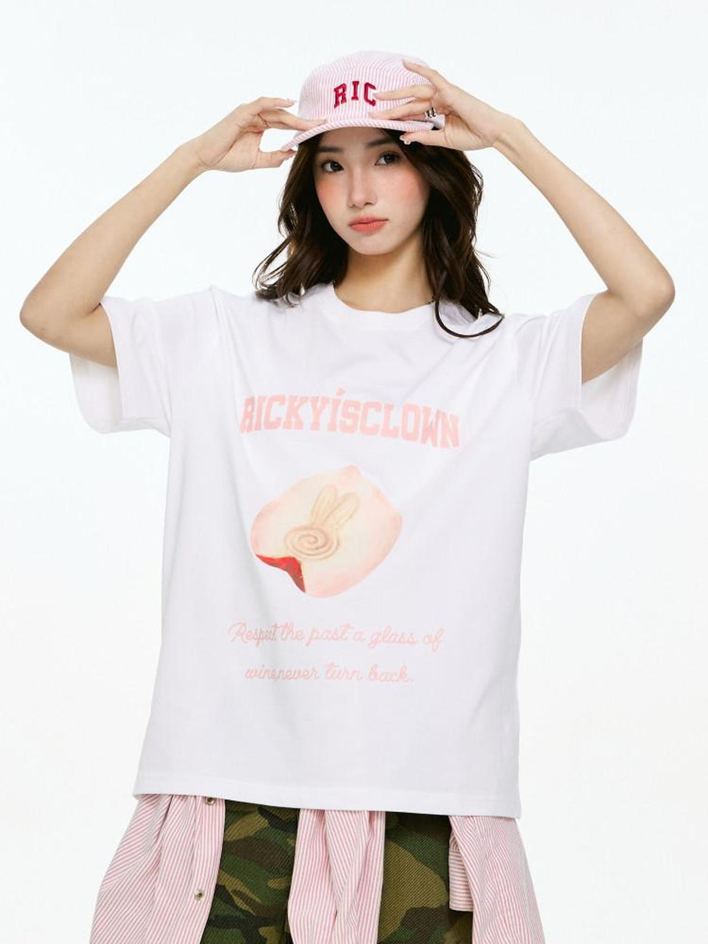 RickyisClown Fruit Print Loose Fit Men's 100 Percent Cotton Short Sleeve T-shirts