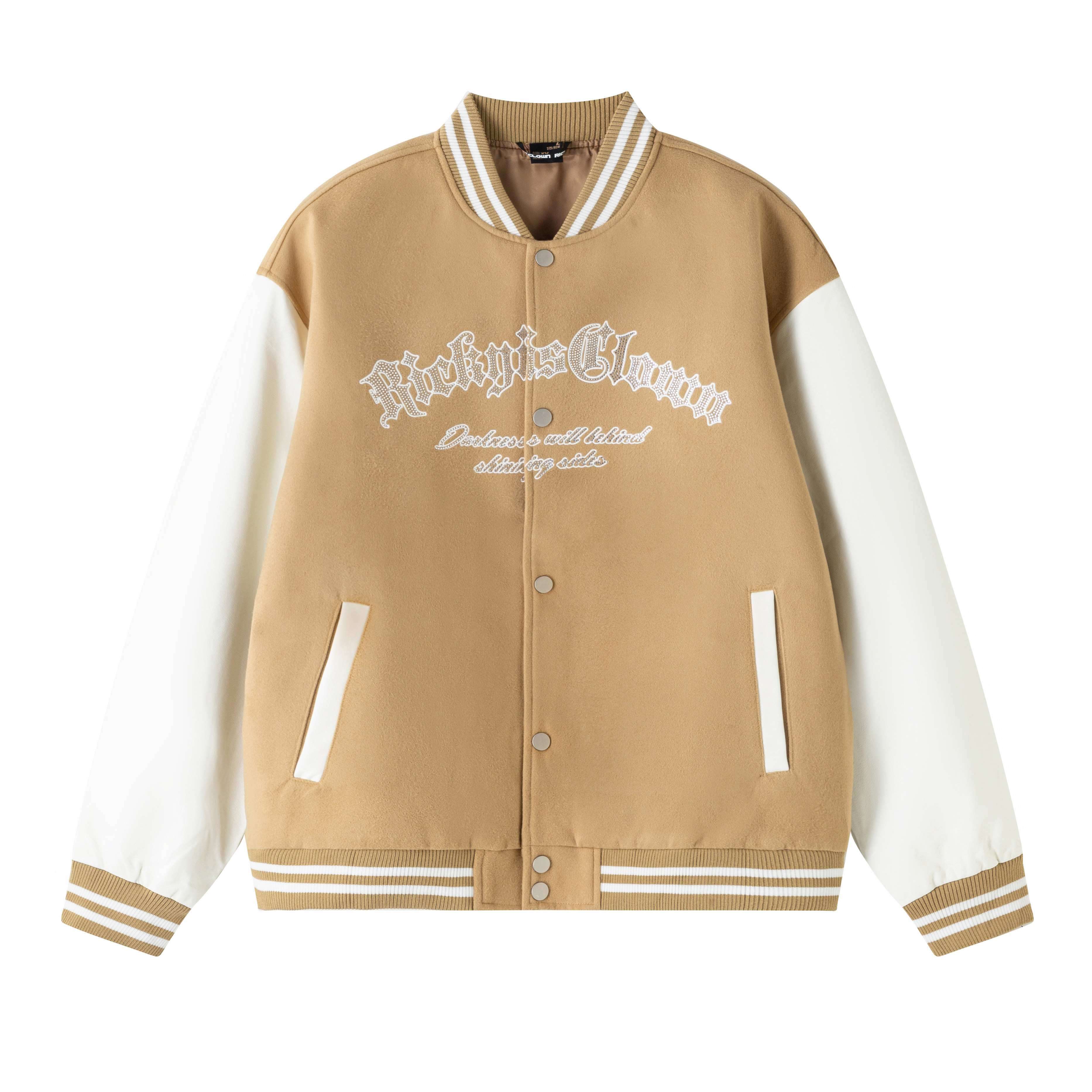 RickyisClown_Gold_Foil_Smiley_Varsity_Jacket_Men's_Premium_Baseball_Jerseys_MISSTT