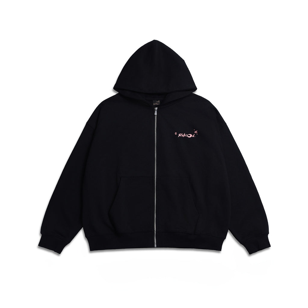 RickyisClown_Graffiti_Print_Hooded_Oversized_Men's_Knitted_Cotton_Blend_Zip-up_Hoodies_MISSTT