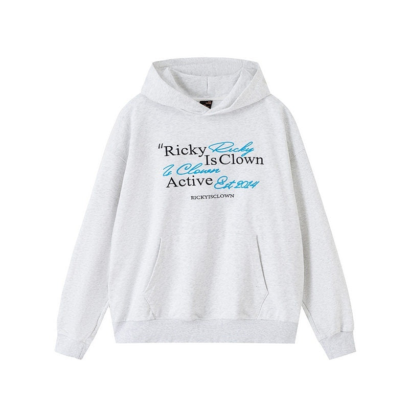 RickyisClown_Heather_Grey_Handwritten_Embroidery_Hooded_Men's_Cotton_Blend_Pullover_Hoodies_MISSTT