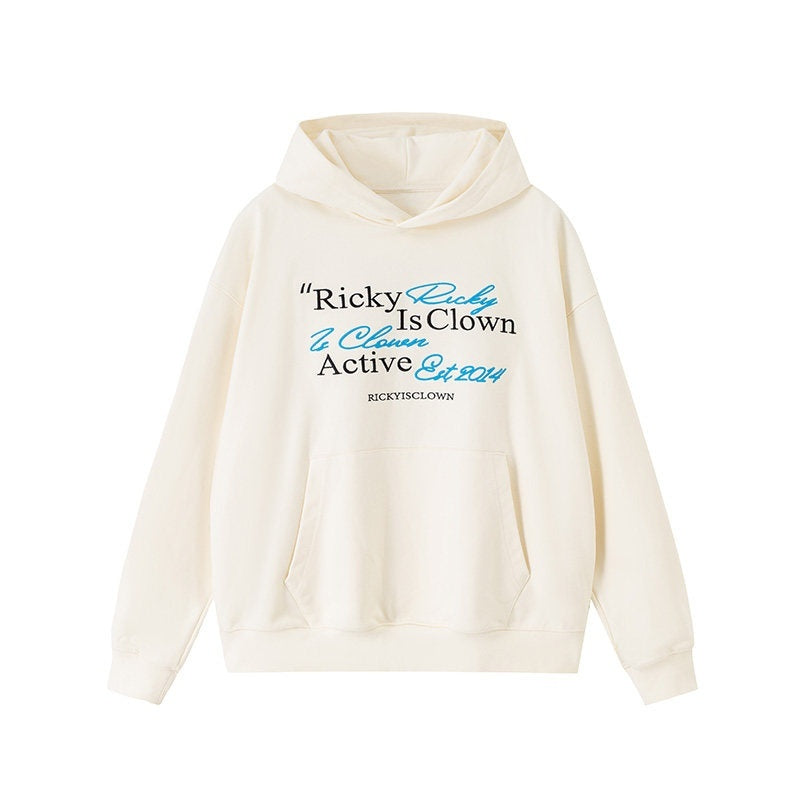 RickyisClown_Heather_Grey_Handwritten_Embroidery_Hooded_Men's_Cotton_Blend_Pullover_Hoodies_MISSTT