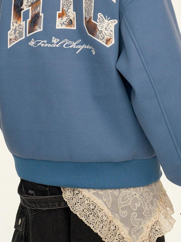 RickyisClown Lace Applique Embroidery Men's Lace Patch Jacket Style Baseball Jerseys