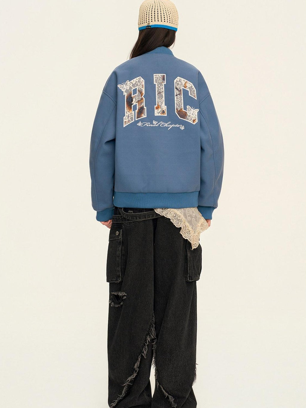 RickyisClown Lace Applique Embroidery Men's Lace Patch Jacket Style Baseball Jerseys