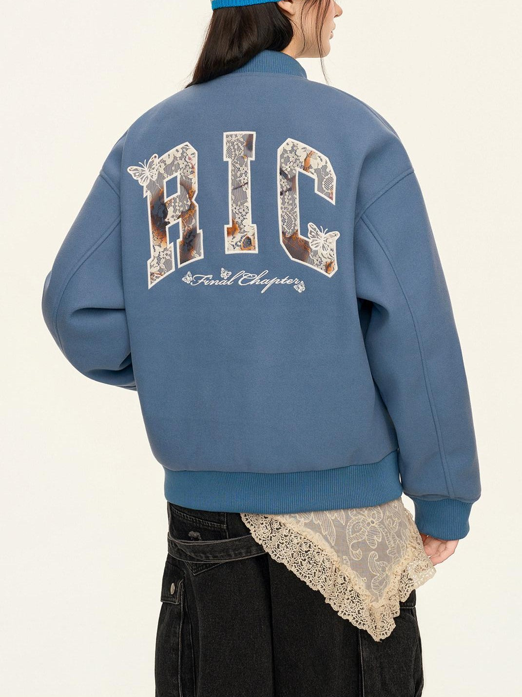 RickyisClown Lace Applique Embroidery Men's Lace Patch Jacket Style Baseball Jerseys