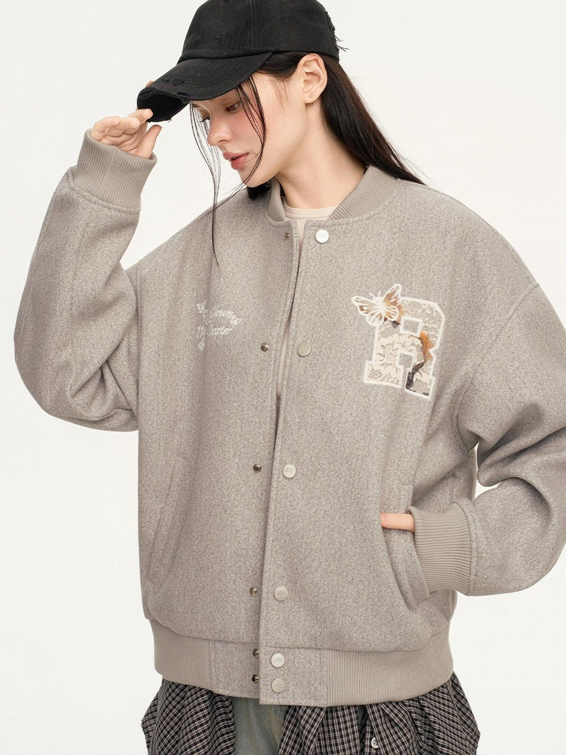 RickyisClown Lace Applique Embroidery Men's Lace Patch Jacket Style Baseball Jerseys