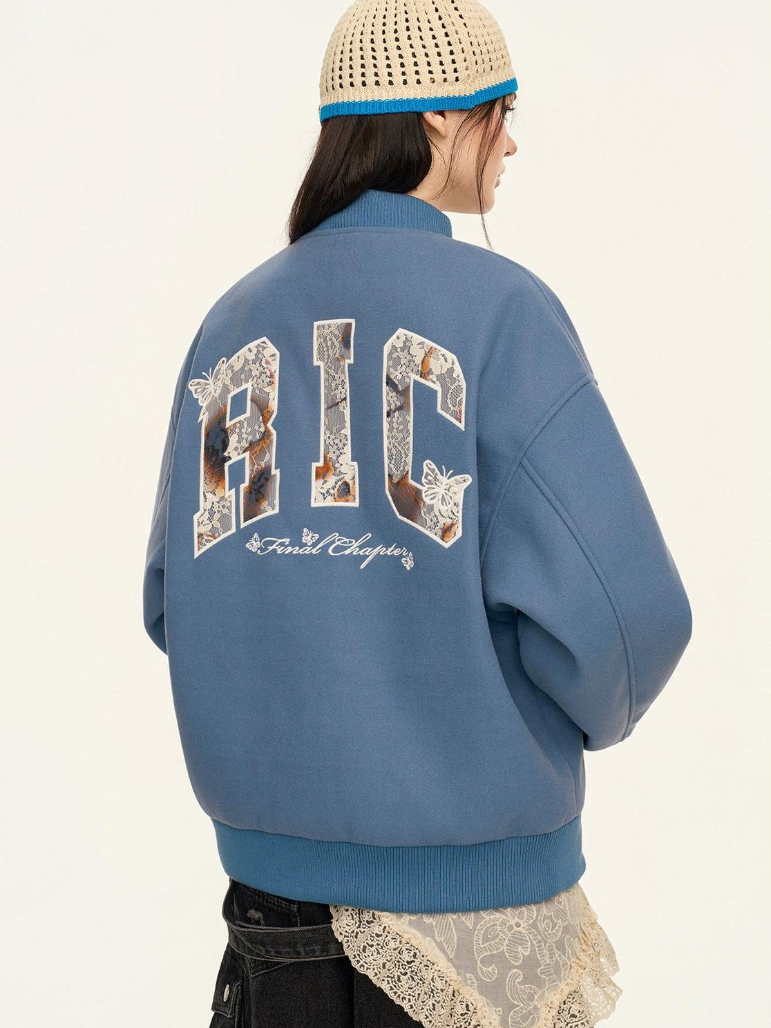 RickyisClown Lace Applique Embroidery Men's Lace Patch Jacket Style Baseball Jerseys