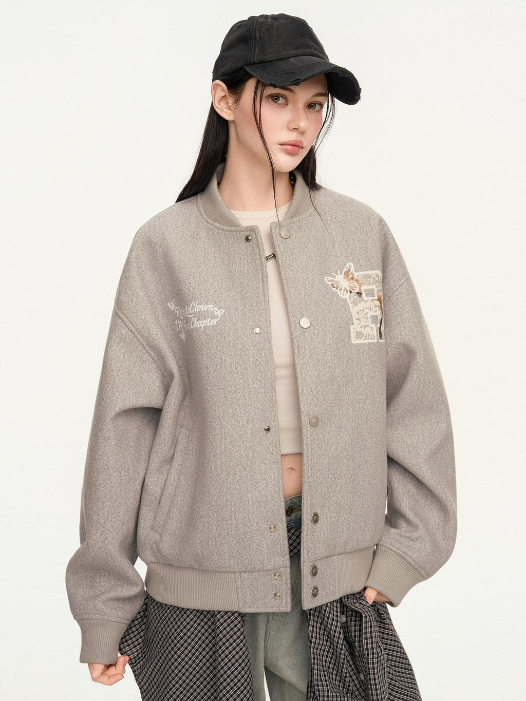 RickyisClown Lace Applique Embroidery Men's Lace Patch Jacket Style Baseball Jerseys