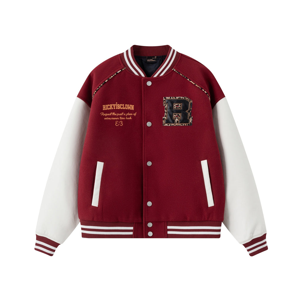 RickyisClown_Leopard_Print_Applique_Embroidered_Leather_Panel_Men's_Polyester_Baseball_Jerseys_MISSTT