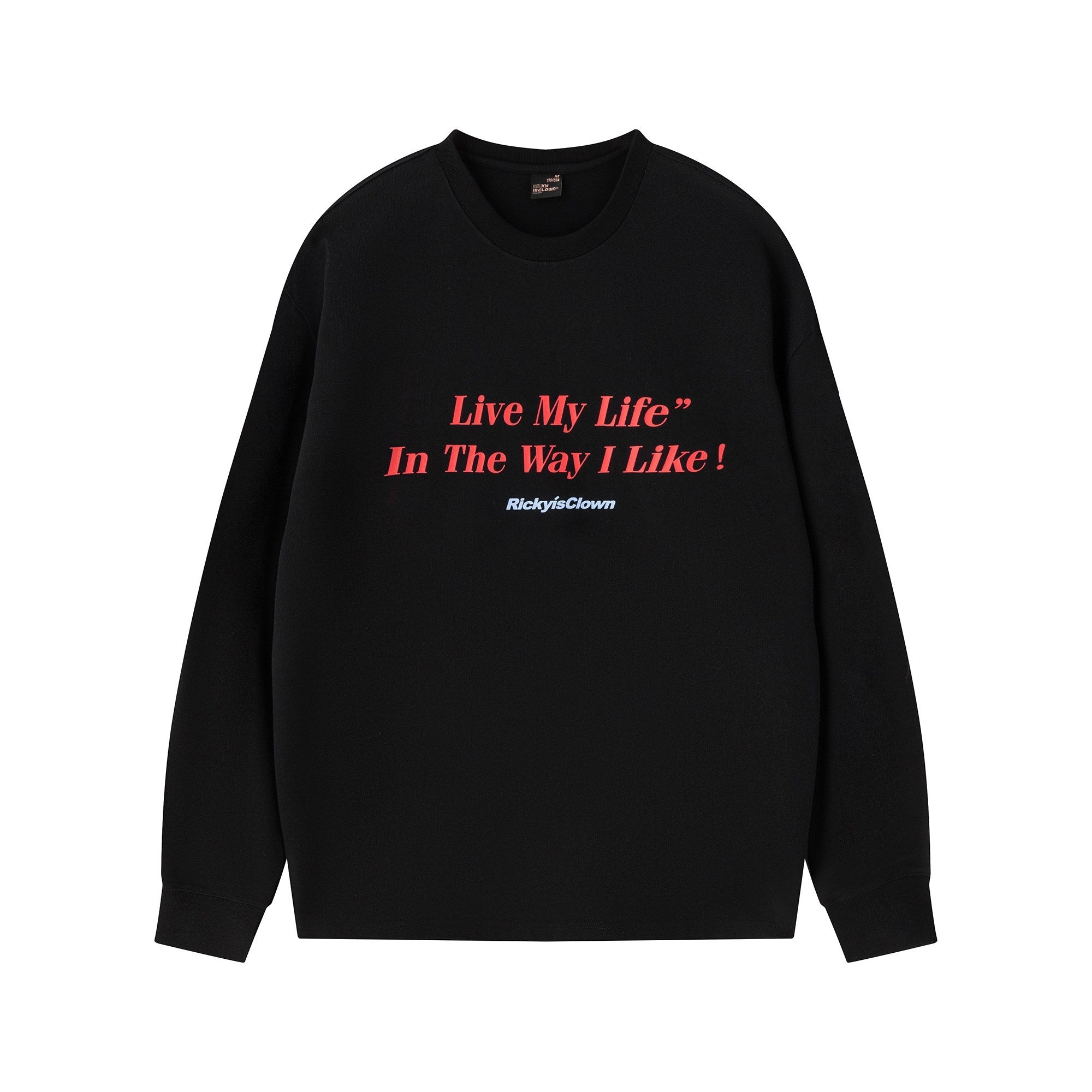 RickyisClown_Letter_Print_American_Street_Design_Men's_Long_Sleeve_T-shirts_MISSTT