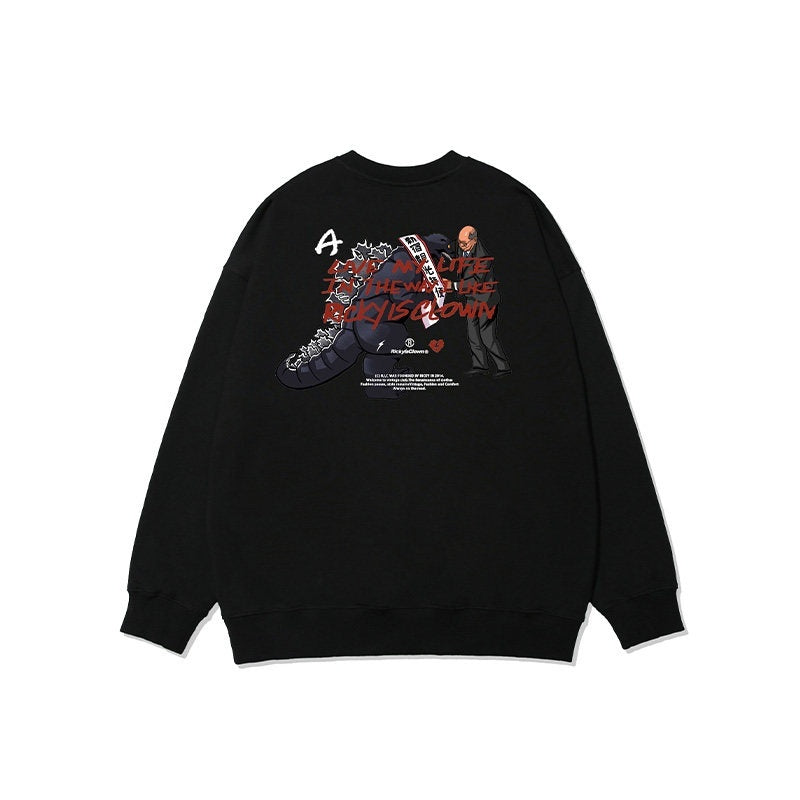 RickyisClown_Loose_American_Crewneck_Pullover_Men's_100_Percent_Cotton_Long_Sleeve_T-shirts_MISSTT