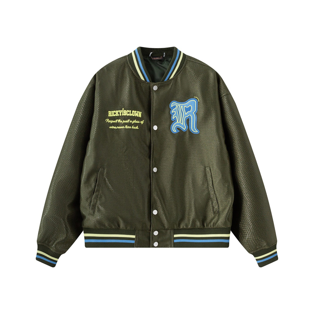 RickyisClown_Mesh_Ribbed_Hem_Baseball_Collar_Snap_Loose_Men's_Polyester_Baseball_Jerseys_MISSTT