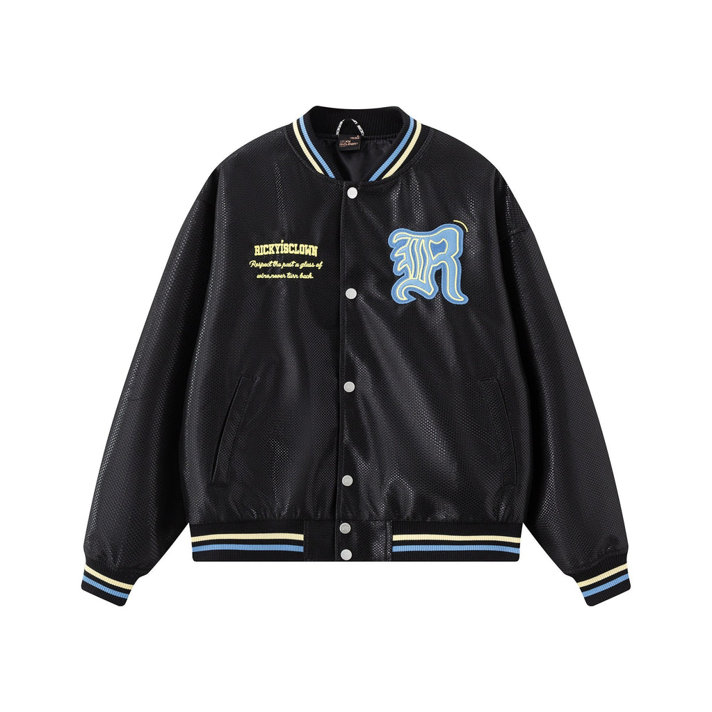 RickyisClown_Mesh_Ribbed_Hem_Baseball_Collar_Snap_Loose_Men's_Polyester_Baseball_Jerseys_MISSTT