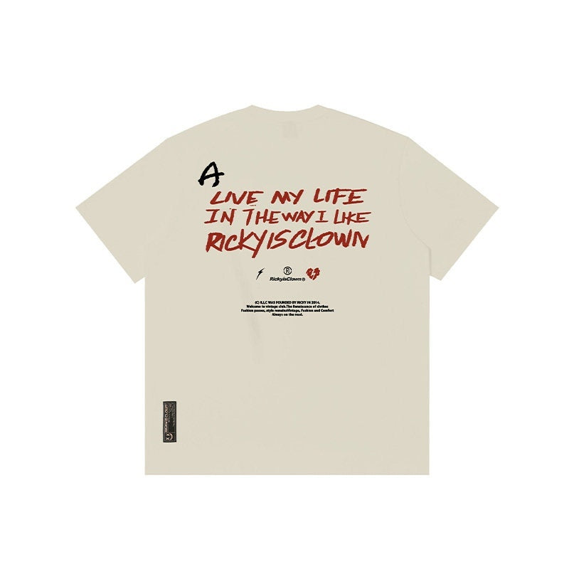 RickyisClown_Oversized_Black_Vinyl_Graphic_Men's_Cotton_Short_Sleeve_T-shirts_MISSTT