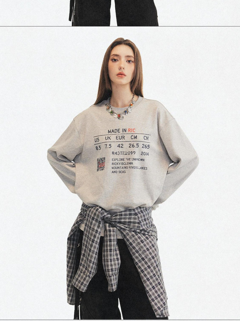 RickyisClown Oversized Printed Couples Men's Heavyweight Cotton Long Sleeve T-shirts
