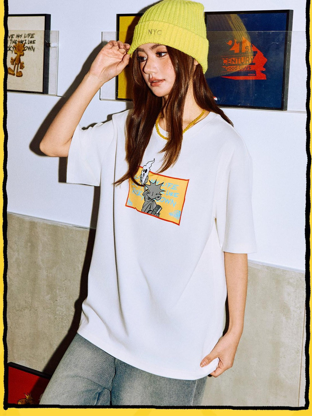 Pineapple Cartoon Print Cooling Men's Cotton Short Sleeve T-shirts