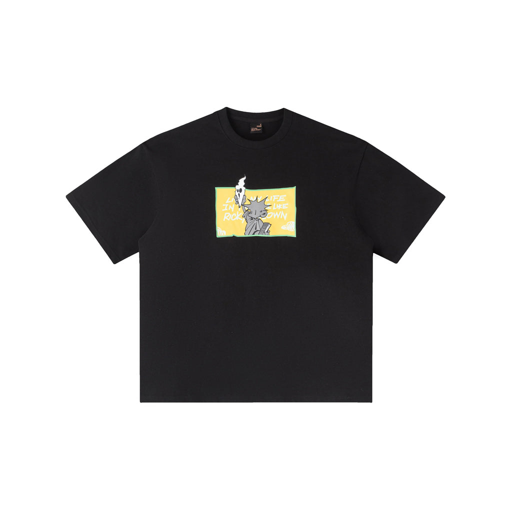 RickyisClown_Pineapple_Cartoon_Print_Men's_Cooling_Cotton_Short_Sleeve_T-shirts_MISSTT