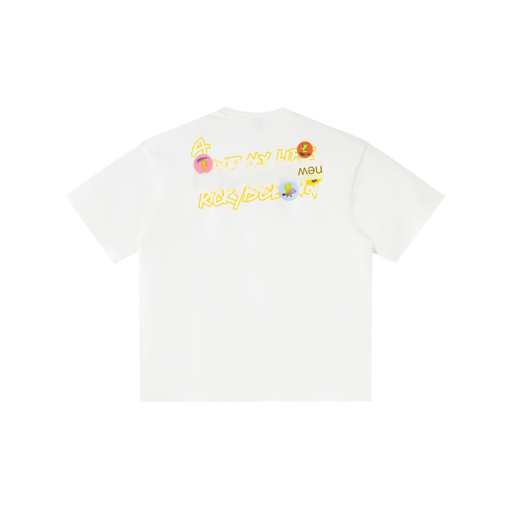 RickyisClown_Pineapple_Cartoon_Print_Men's_Cotton_Blend_Short_Sleeve_T-shirts_MISSTT