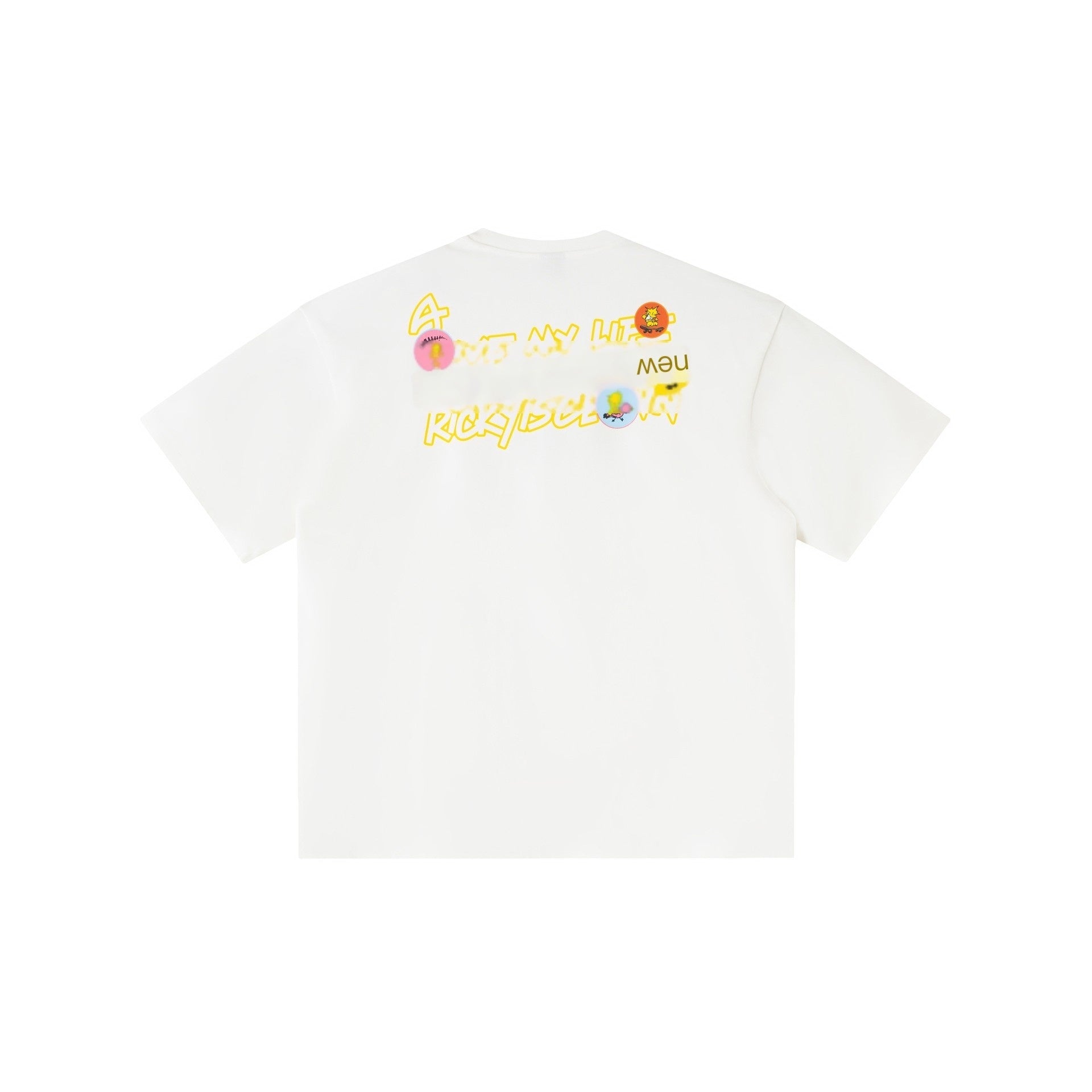 RickyisClown_Pineapple_Cartoon_Print_Men's_Cotton_Blend_Short_Sleeve_T-shirts_MISSTT