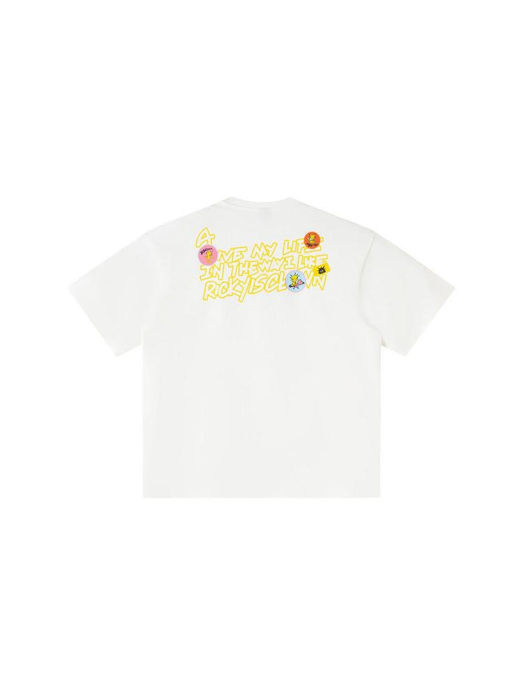 RickyisClown Pineapple Cartoon Print Men's Cotton Blend Short Sleeve T-shirts