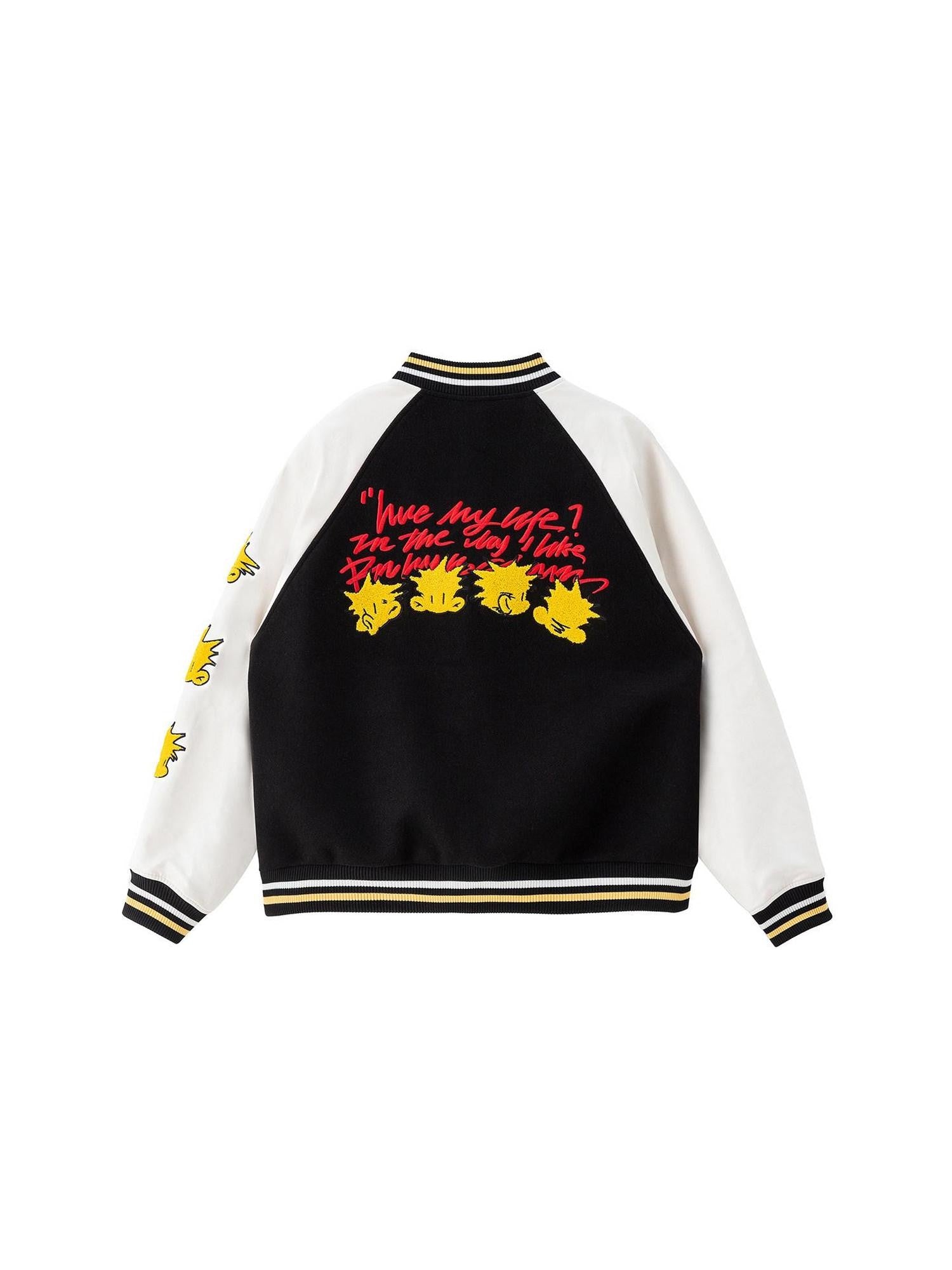 RickyisClown Pineapple Embroidery Ribbed Hem Loose Fit Men's Polyester Baseball Jerseys